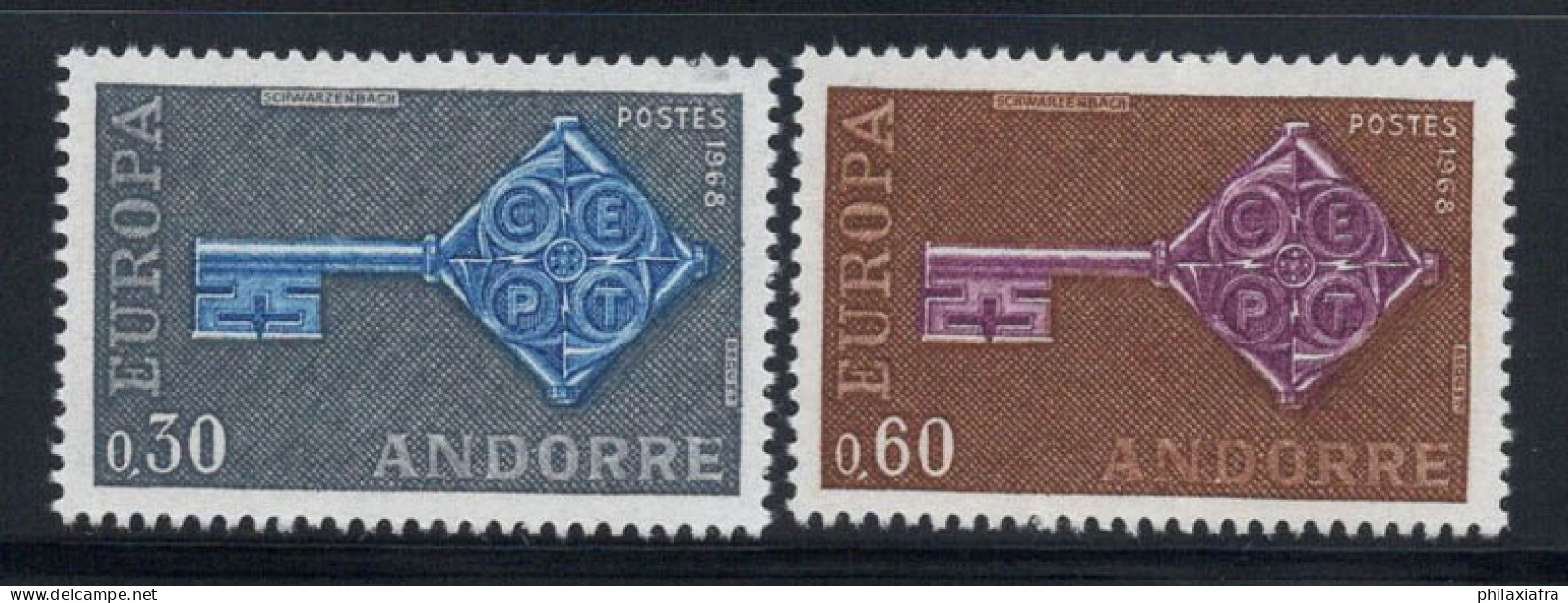 Europe CEPT 1968 Mi. 208-209 Neuf ** 100% Europe CEPT, Clé - 1968