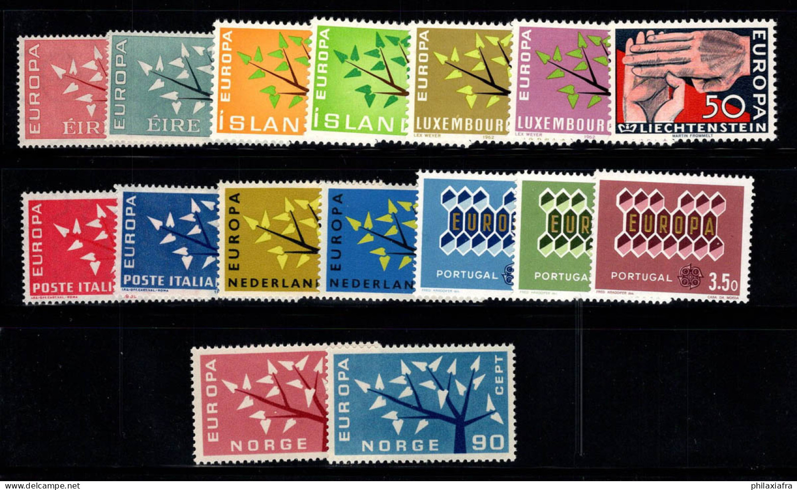 Europe CPET 1962 Neuf ** 100% Norvège, Portugal, Luxembourg - 1962