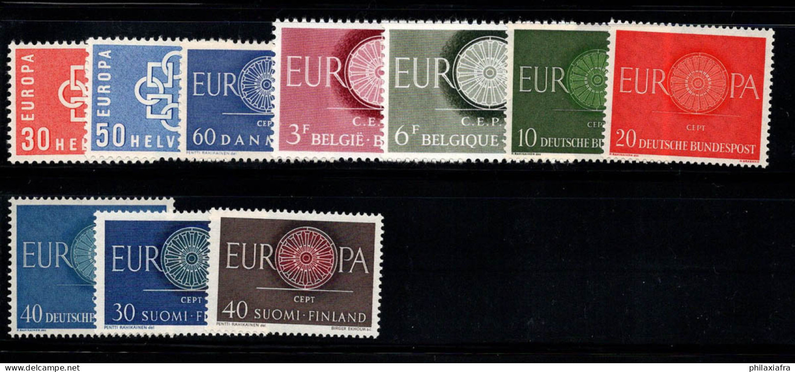 Europe CPET 1959 Neuf ** 100% Belgique, Finlande - 1959