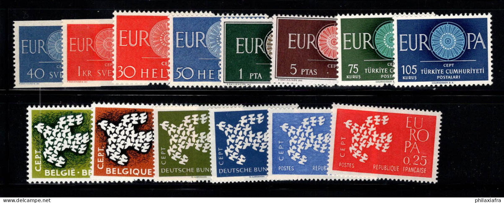 Europe CPET 1959-60 Neuf ** 100% Turquie, Belgique - 1959