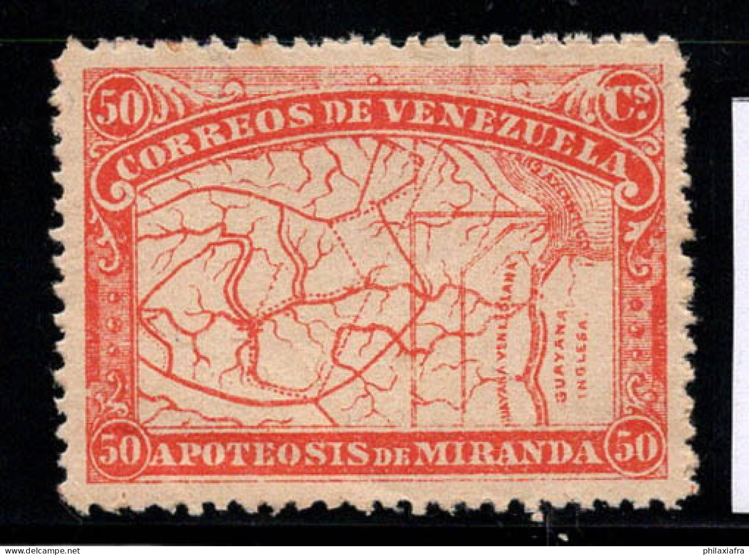 Venezuela 1896 Mi. 51 Neuf * MH 40% 50 C, Général Miranda, La Carte - Venezuela