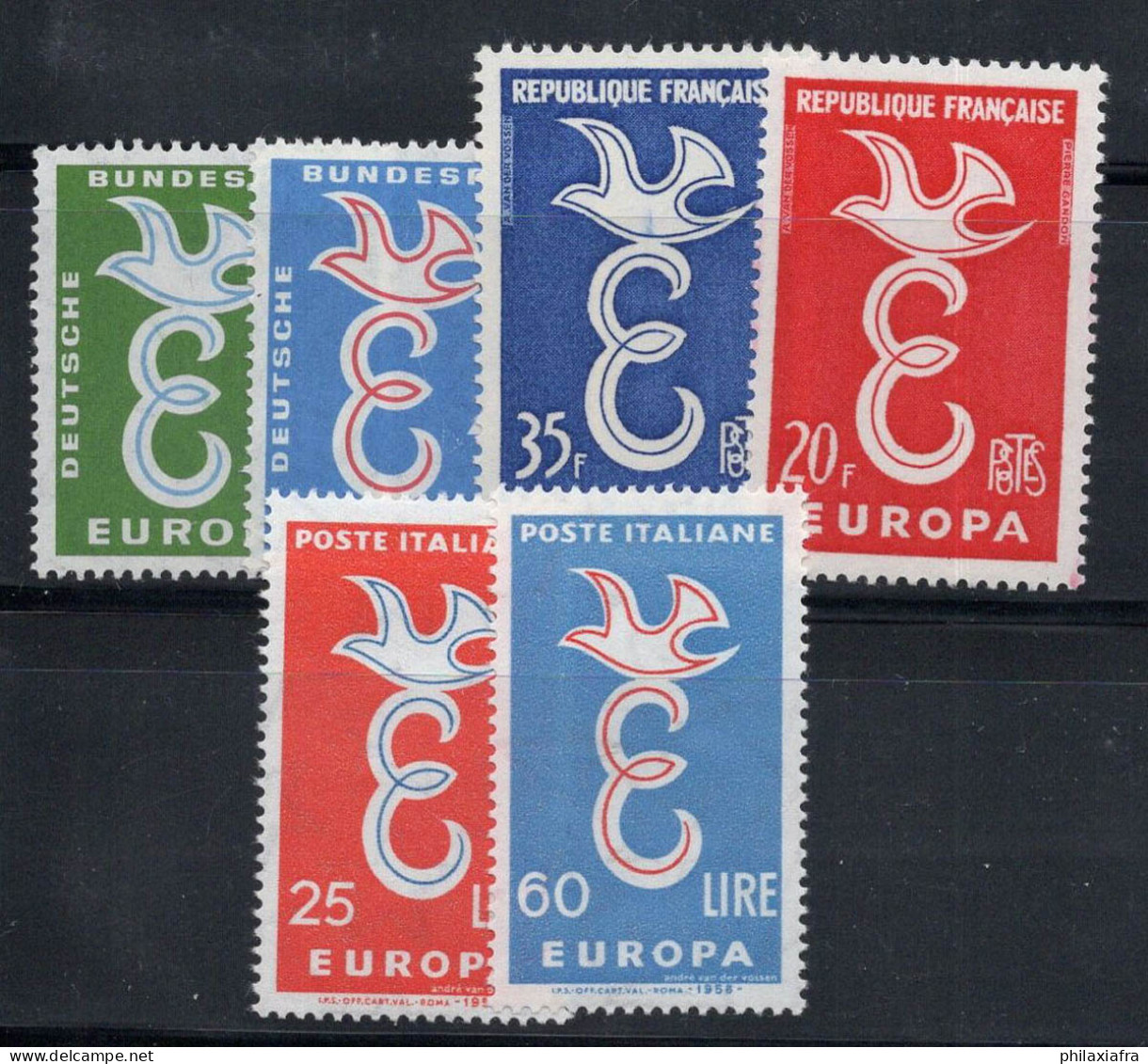 Europe CEPT 1958 Neuf ** 100% France, Italie - 1958