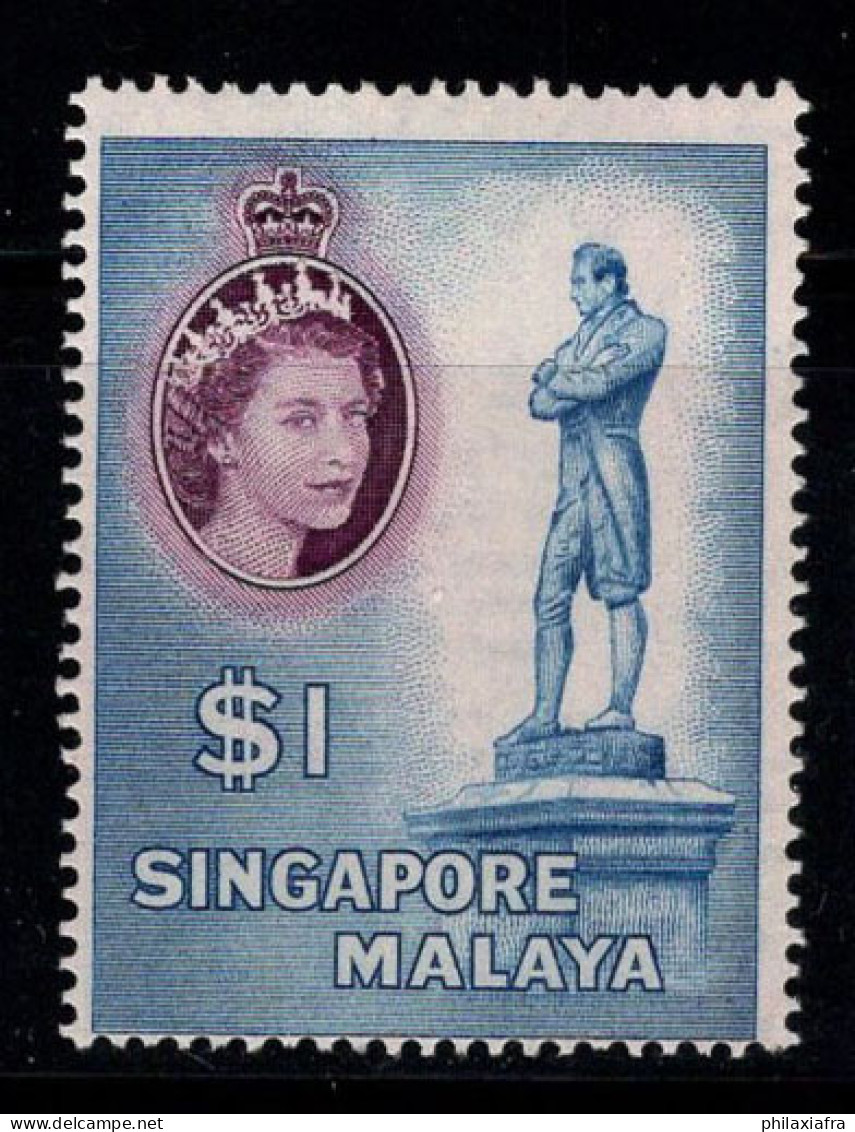 Singapour 1955 Mi. 40 Neuf ** 100% Reine Elizabeth, 1, Monument - Singapour (...-1959)