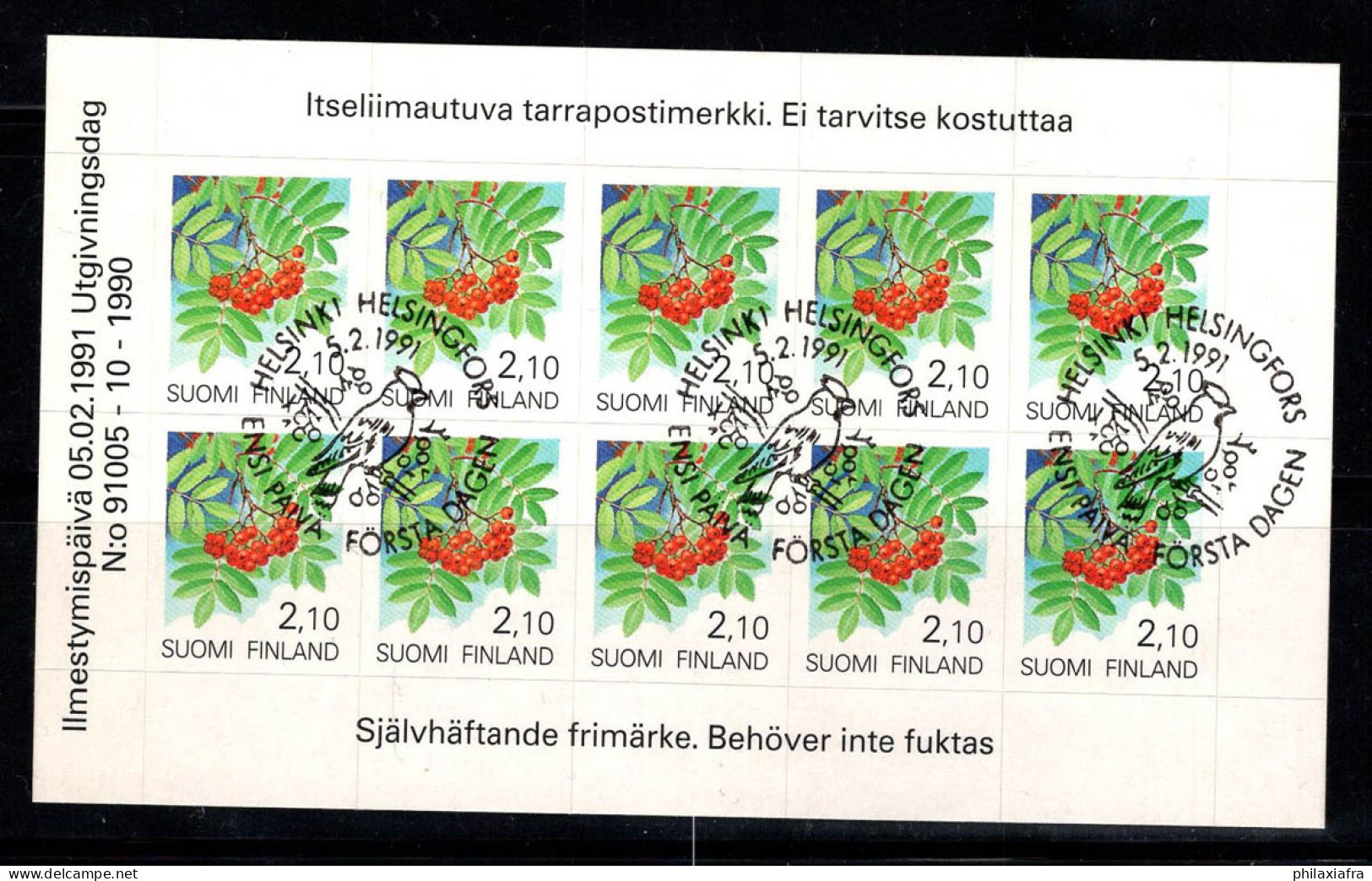 Finlande 1991 Mi. 1129 Carnet 100% Oblitéré Plantes, Fruits - Booklets