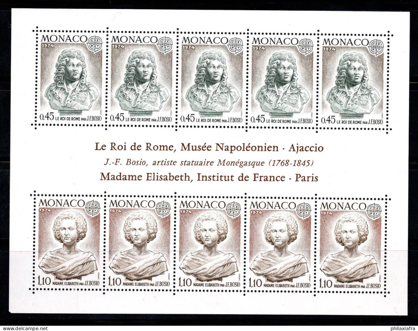 Monaco 1974 Mi. Bl. 7 Bloc Feuillet 100% Neuf ** Europe CEPT - Altri & Non Classificati