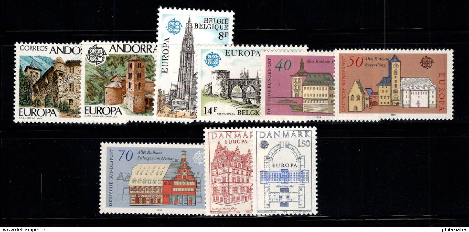 Europe CPET 1978 Neuf ** 100% Danemark, Androrra, Belgique - 1978