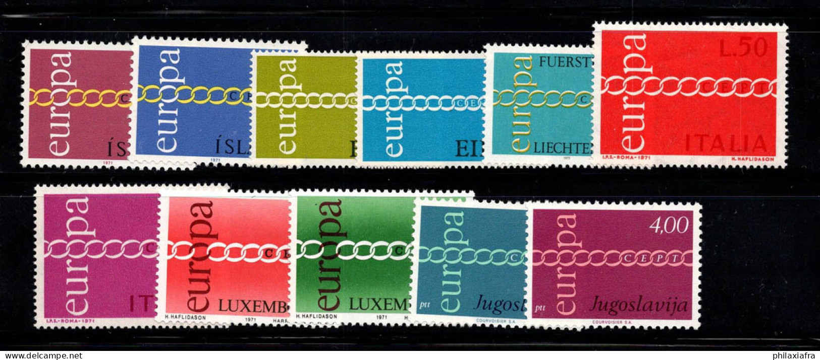 Europe CPET 1971 Neuf ** 100% Luxembourg, Islande - 1971