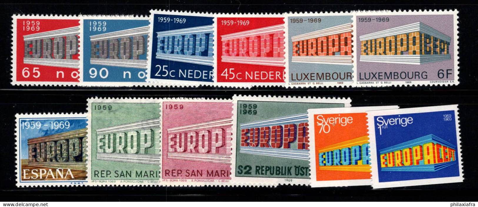 Europe CPET 1969 Neuf ** 100% Suède, Luxembourg - 1969