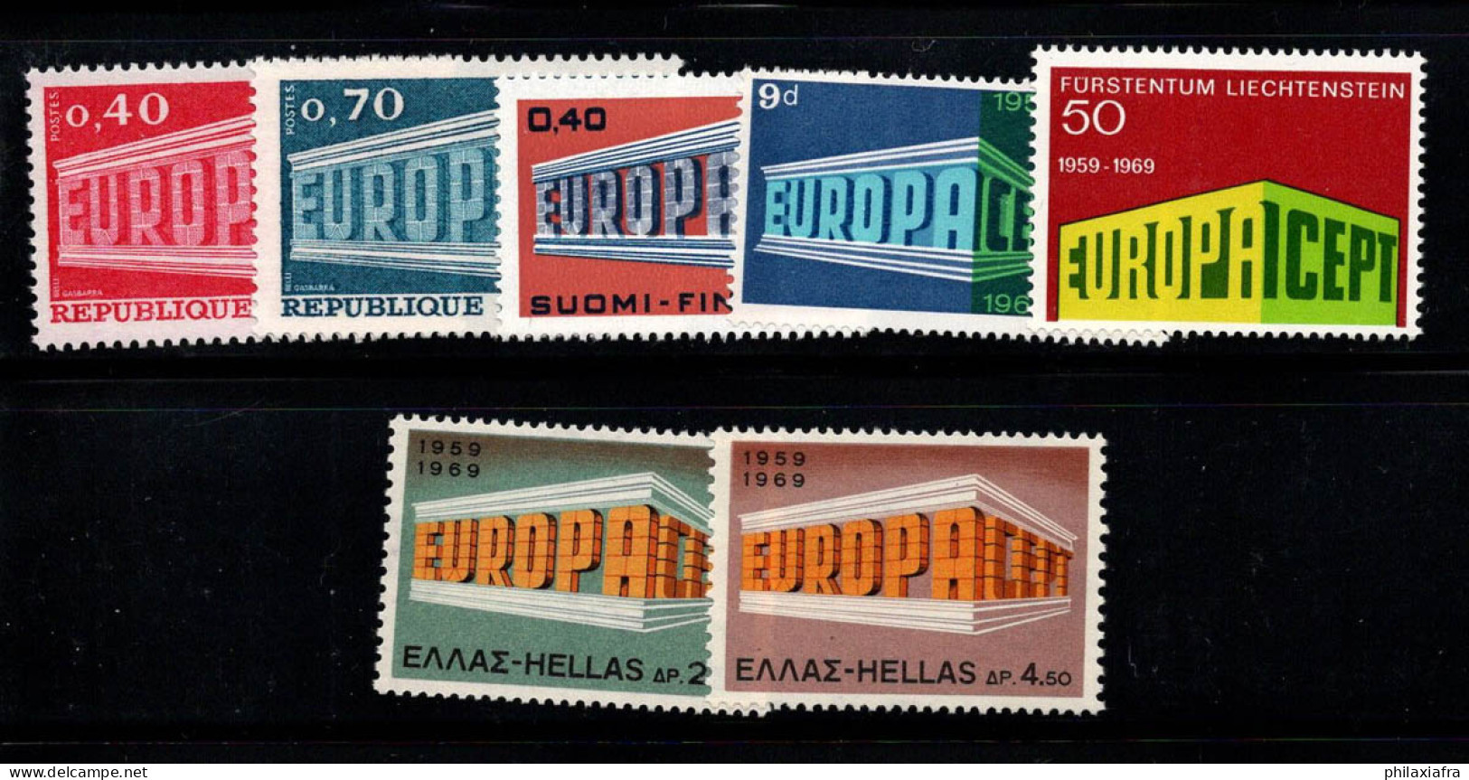 Europe CPET 1969 Neuf ** 100% Liechtenstein, Finlande - 1969