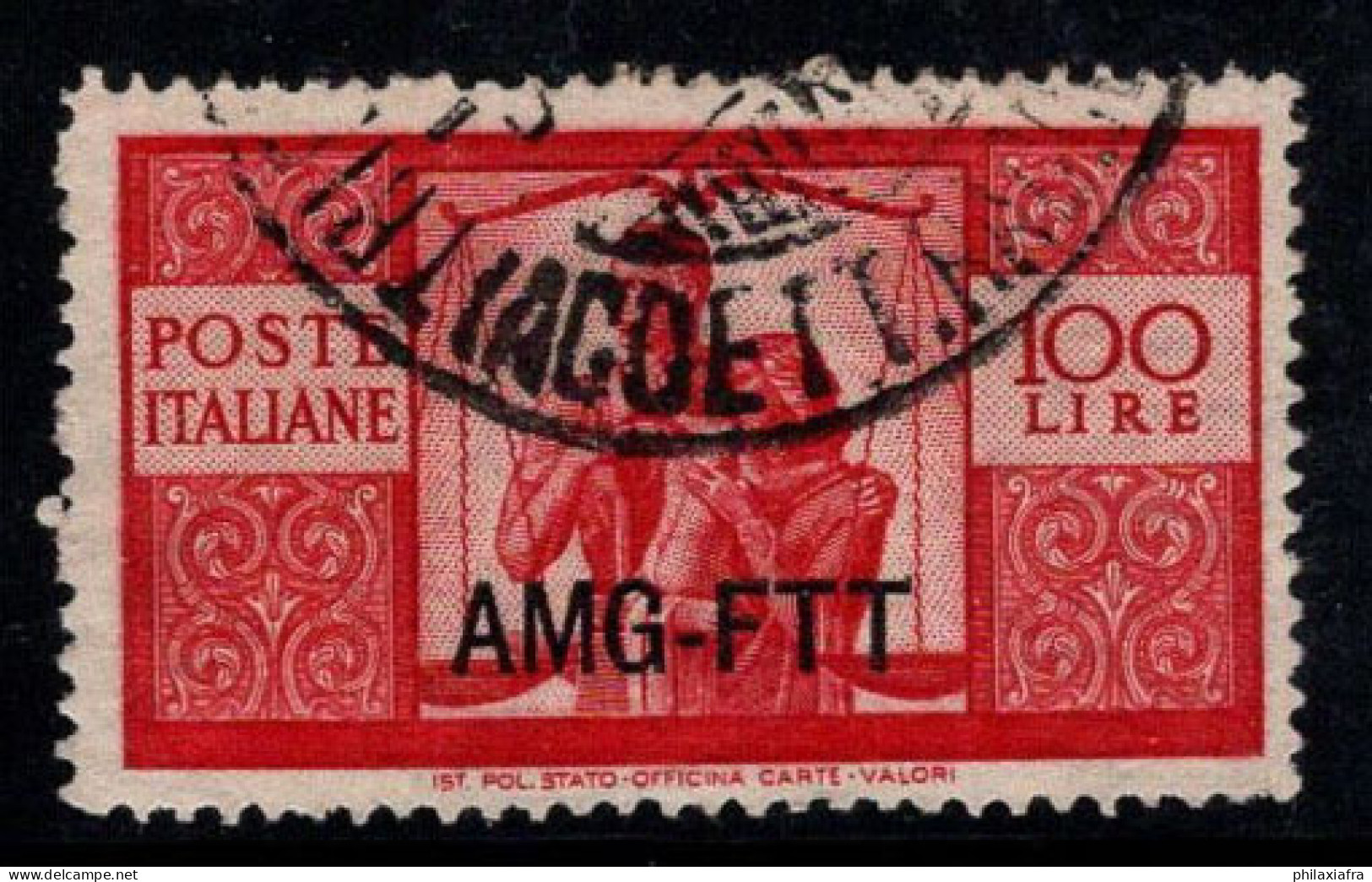 Trieste - Zone A (AMG FTT) 1949 Sass. 67 Oblitéré 100% 100 L, Démocrate - Used