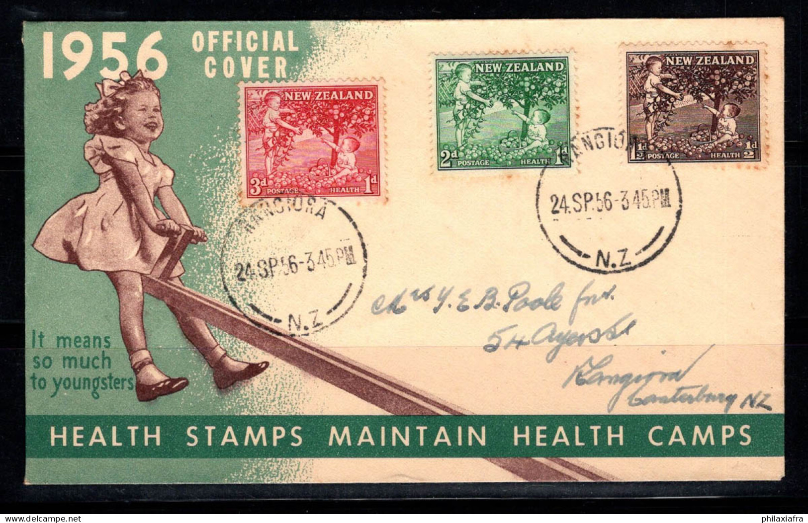 Nouvelle-Zélande 1956 Enveloppe 100% Oblitéré Rangiora - Briefe U. Dokumente