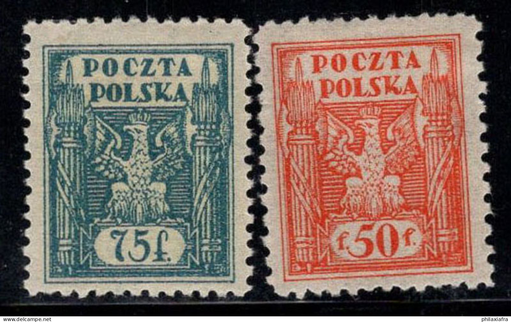 Pologne 1922 Mi. 5,6 Neuf * MH 100% Crête - Unused Stamps
