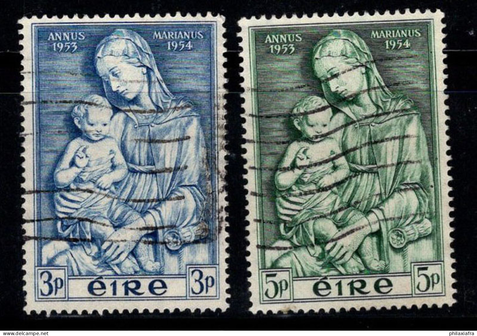 Irlande 1954 Mi. 120-121 Oblitéré 100% Madonna Et L'enfant, Art - Oblitérés