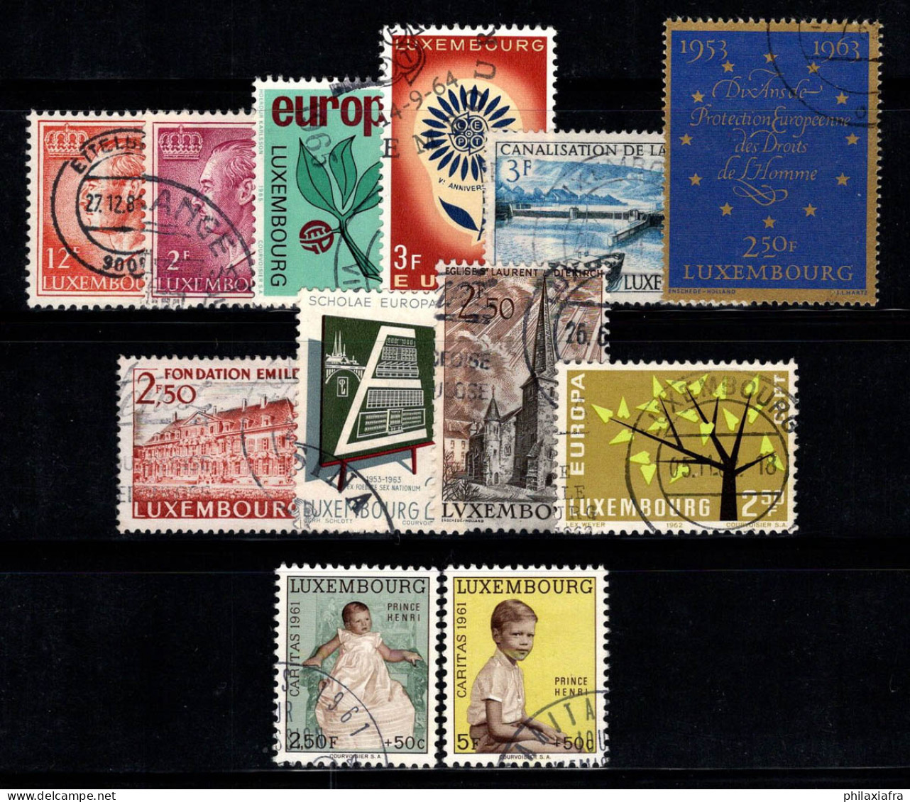 Luxembourg 1961-75 Oblitéré 100% Enfants, Grand-Duc, Europe Cept, Droits De L'Homme - Used Stamps