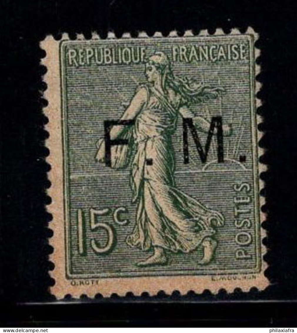 France 1901 Yv. 3 Neuf * MH 100% 15 C, FM Surimprimé - Poste Aérienne Militaire