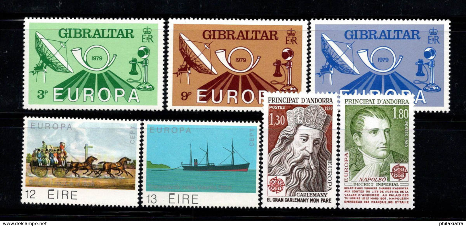 Europe 1979-80 Neuf ** 100% CEPT, Gibraltar, Irlande, Andorre Français - 1980