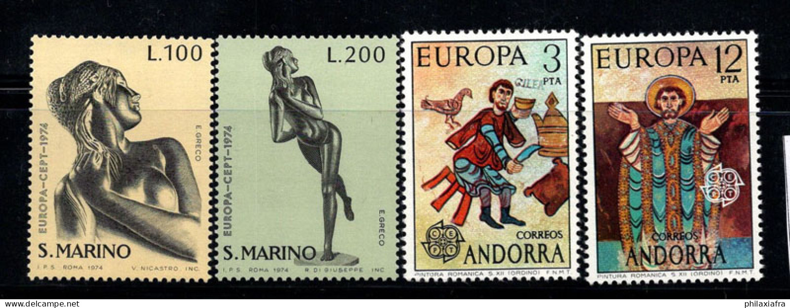 Europe 1974-75 Neuf ** 100% CEPT,Saint-Marin, Andorre - 1974