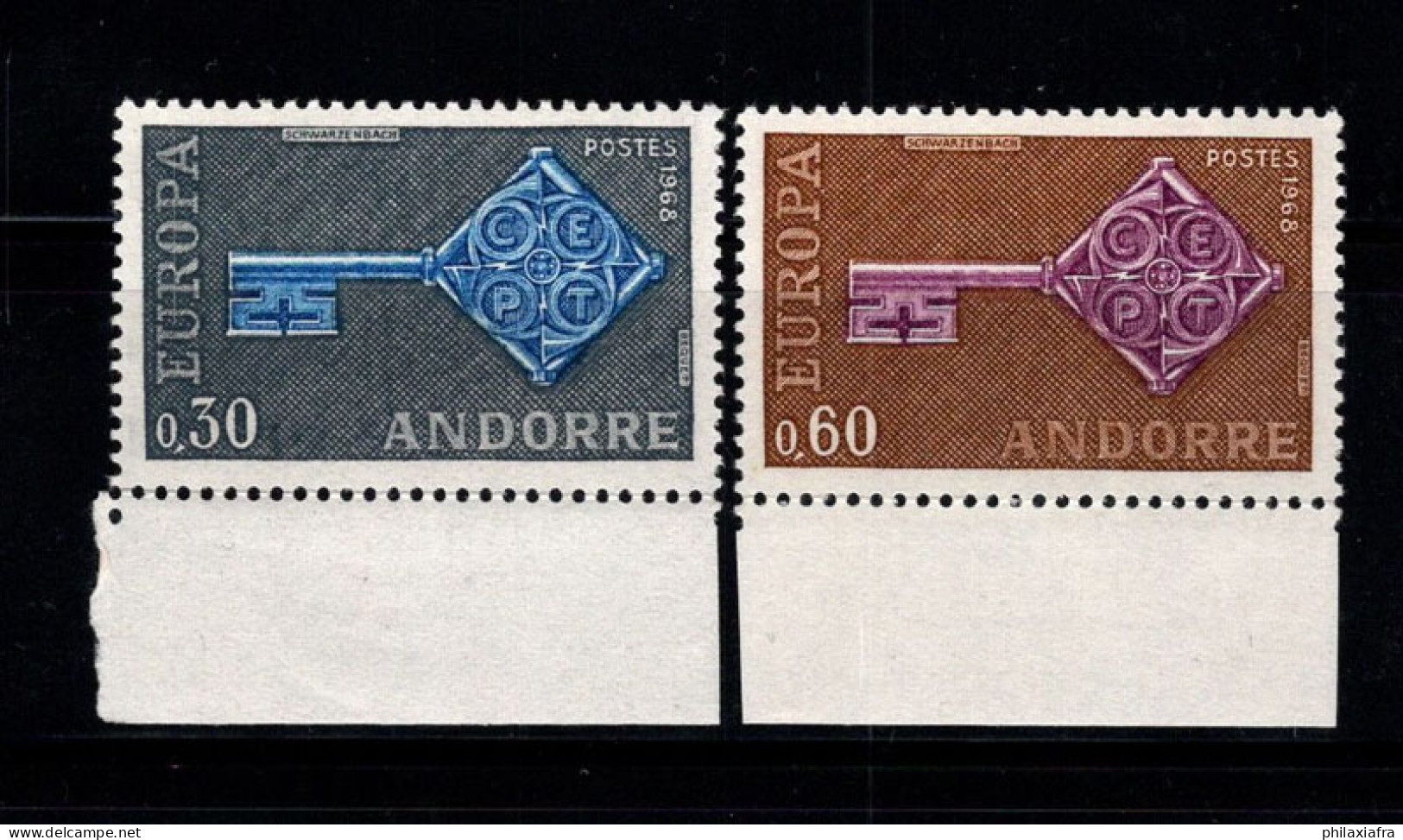 Europe 1968 Neuf ** 100% CEPT, Andorre Français - 1968