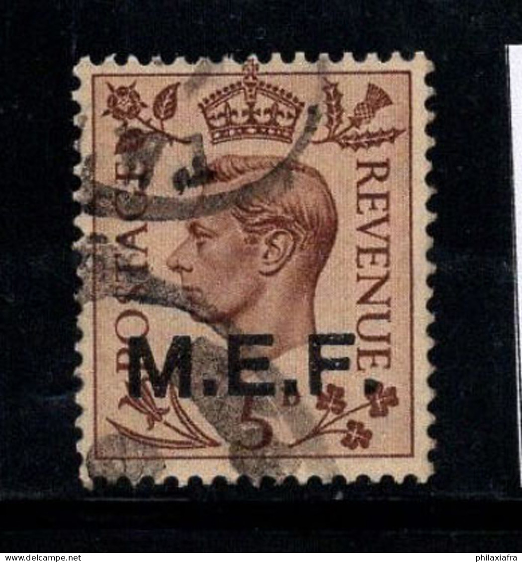 Occ. Britannique, MEF 1942 Sass. 5 Oblitéré 100% 5 P, Roi George VI - British Occ. MEF