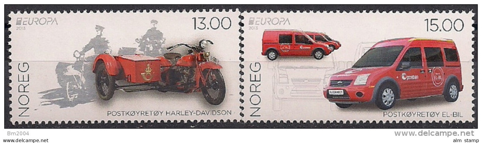 2013 Norwegen Norge Mi  1816-7  **MNH   Europa: Postfahrzeuge - Neufs