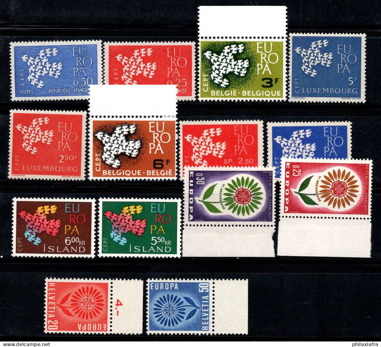 Europe CEPT 1961 Neuf ** 100% France, Islande, Luxembourg - 1961