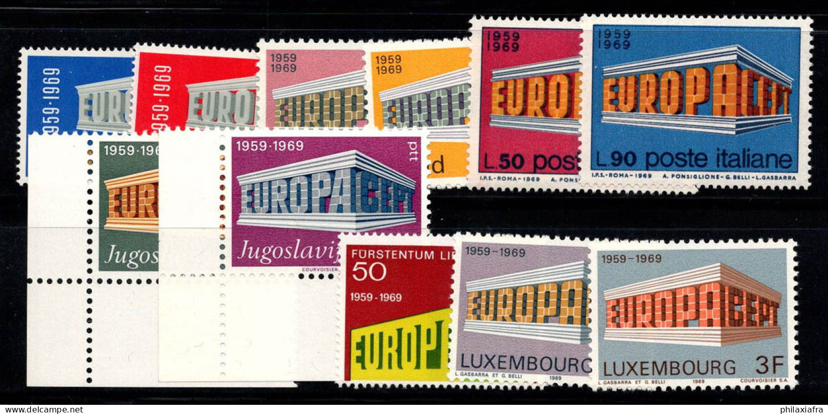 Europe CEPT 1969 Neuf ** 100% Yougoslavie, Lusseburg, Italie - 1969