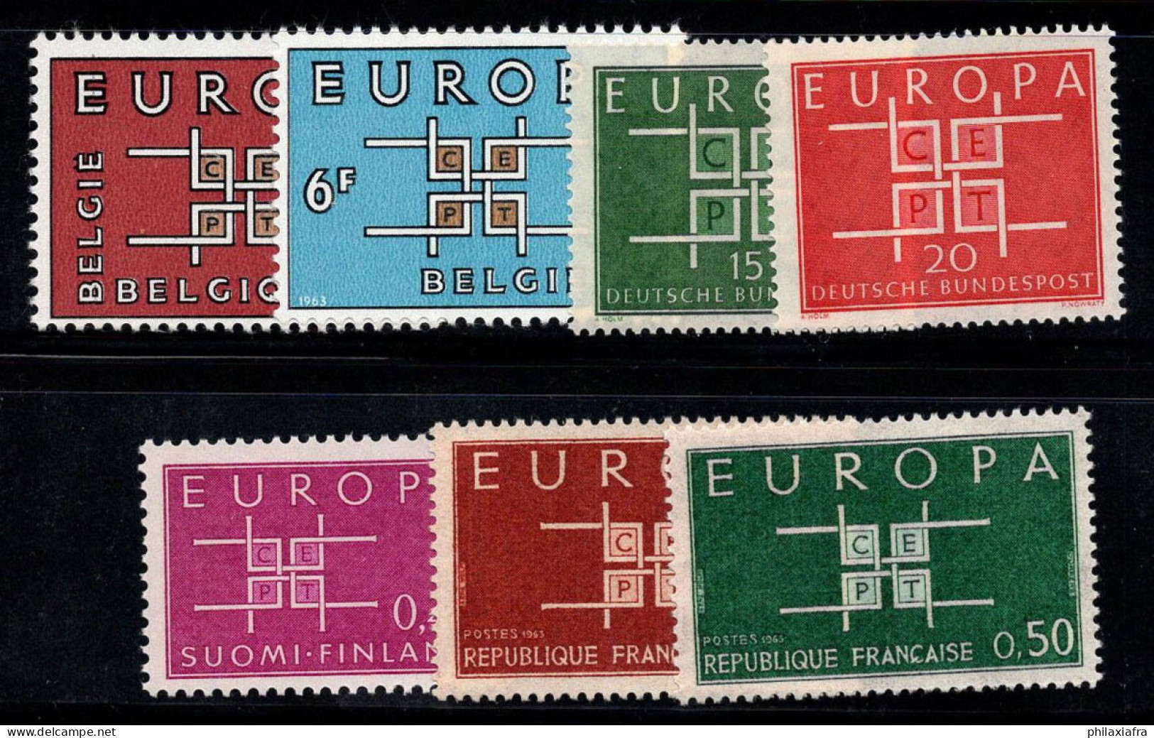 Europe CEPT 1963 Neuf ** 100% Belgique, France, Allemagne - 1963