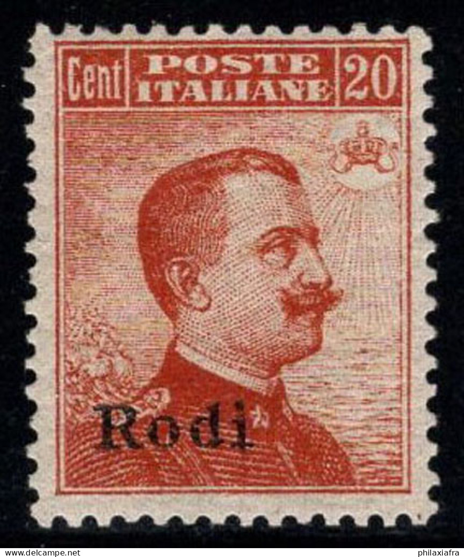 Rhodes 1917 Sass. 10 Neuf * MH 100% 20 Cents - Egeo (Rodi)