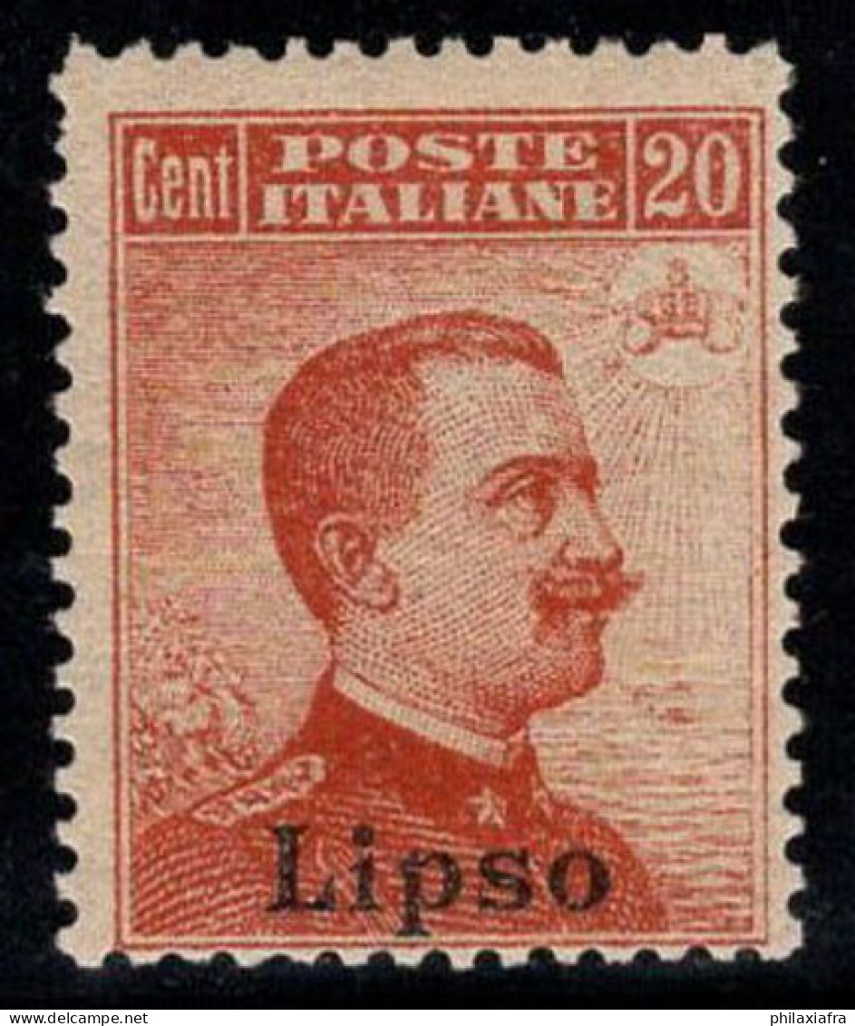 Lipsus (Lipsus) 1917 Sass. 9 Neuf * MH 100% 20 Cents - Egeo (Lipso)