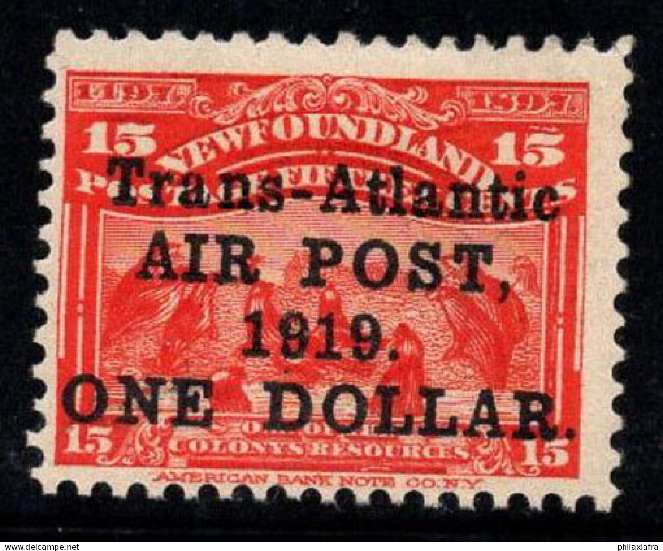 Terre-neuve 1919 SG 143 Neuf * MH 100% Poste Aérienne Transatlantique Surimprimé - 1908-1947