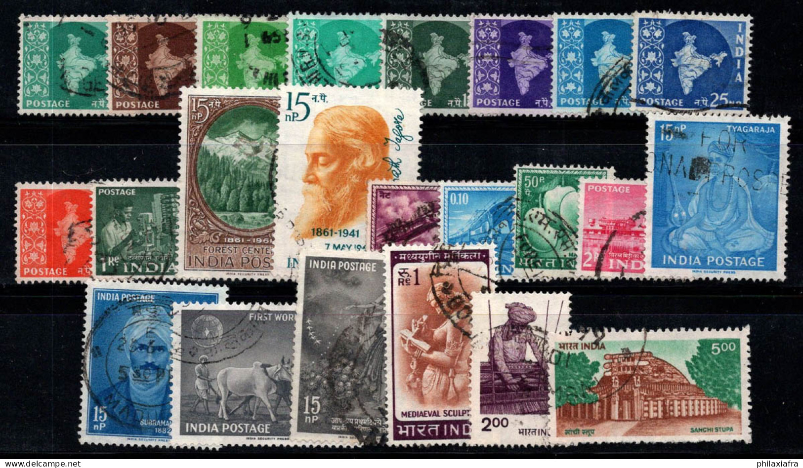 Inde 1958- Oblitéré 100% Carte, Culture - Used Stamps