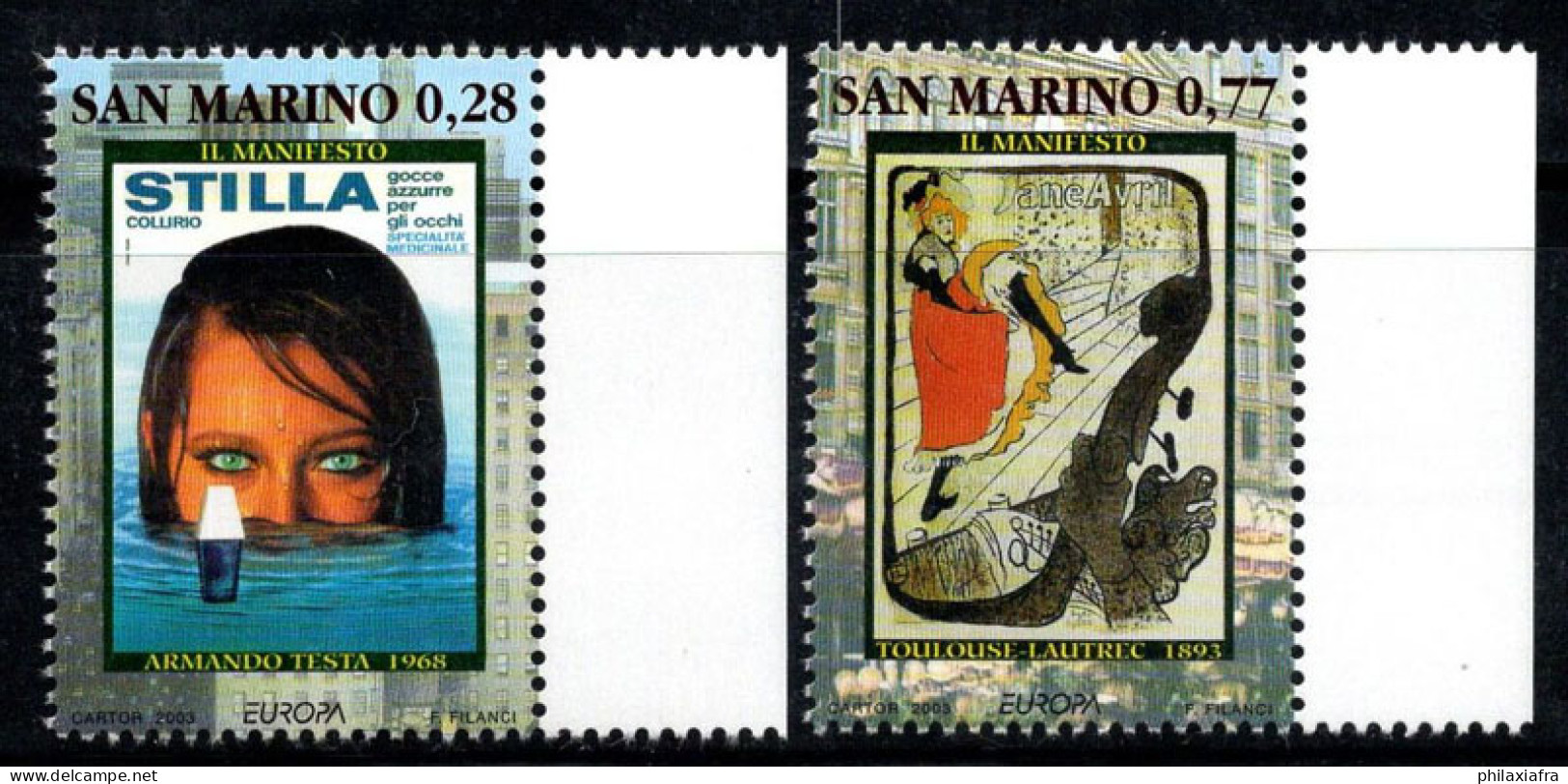 Saint-Marin 2003 Sass. 1927-1928 Neuf ** 100% L'art - Unused Stamps