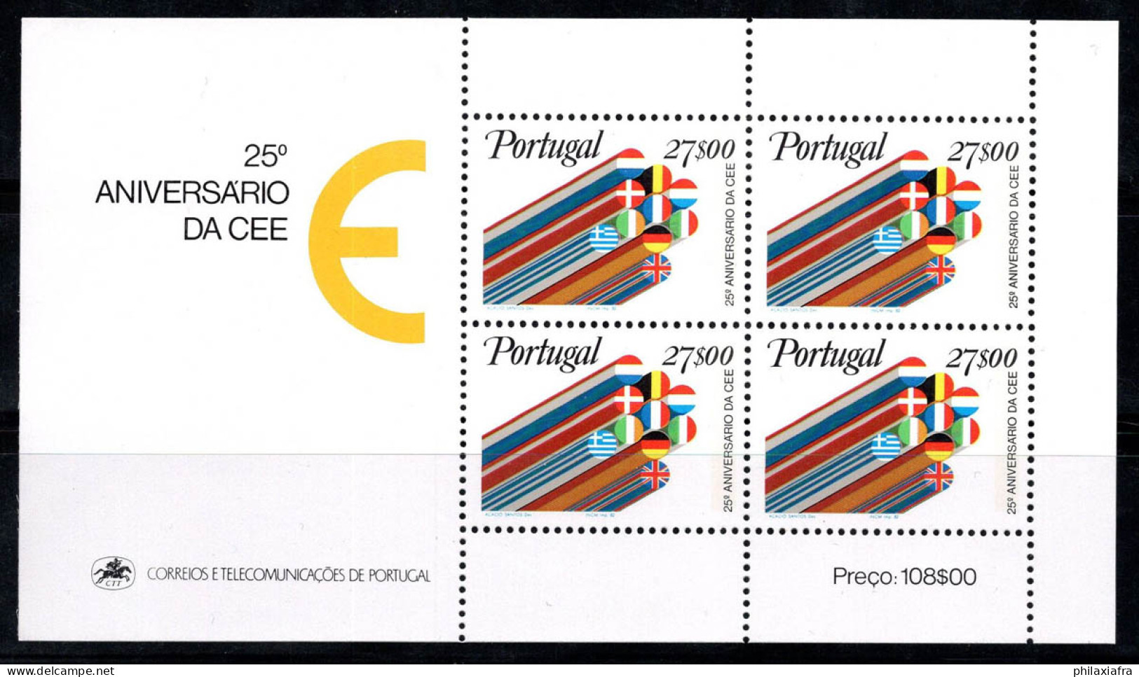 Portugal 1982 Mi. Bl. 34 Bloc Feuillet 100% Neuf ** Drapeaux - Neufs