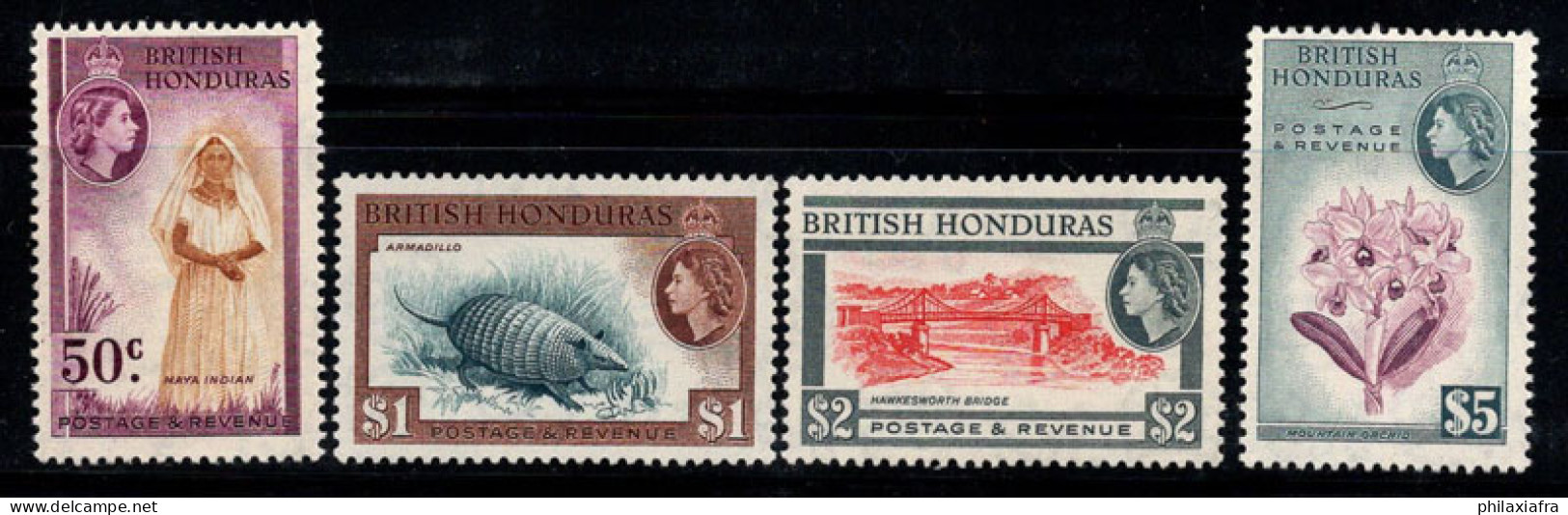 Honduras 1953 Mi. 149-152 Neuf ** 100% 50 C, 2 $, 1 $, 5 $ - Honduras Britannique (...-1970)