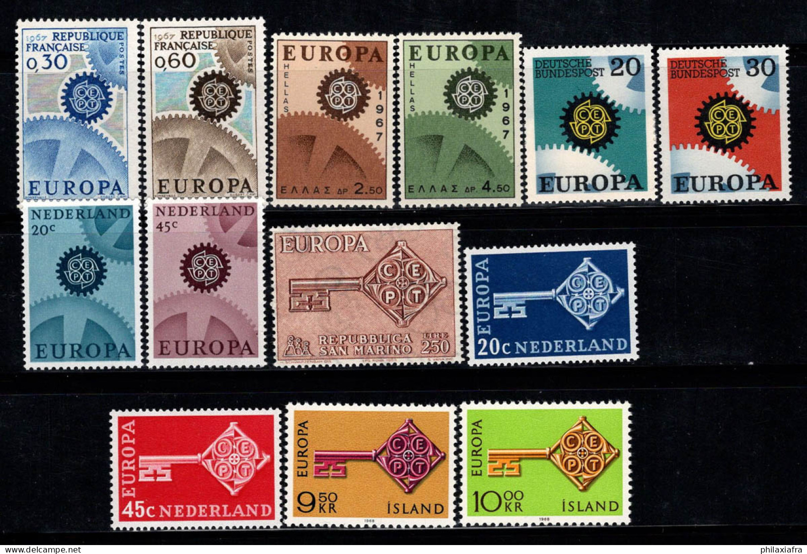 Europe CEPT 1967-68 Neuf ** 100% Saint-Marin, Allemagne, France - 1967