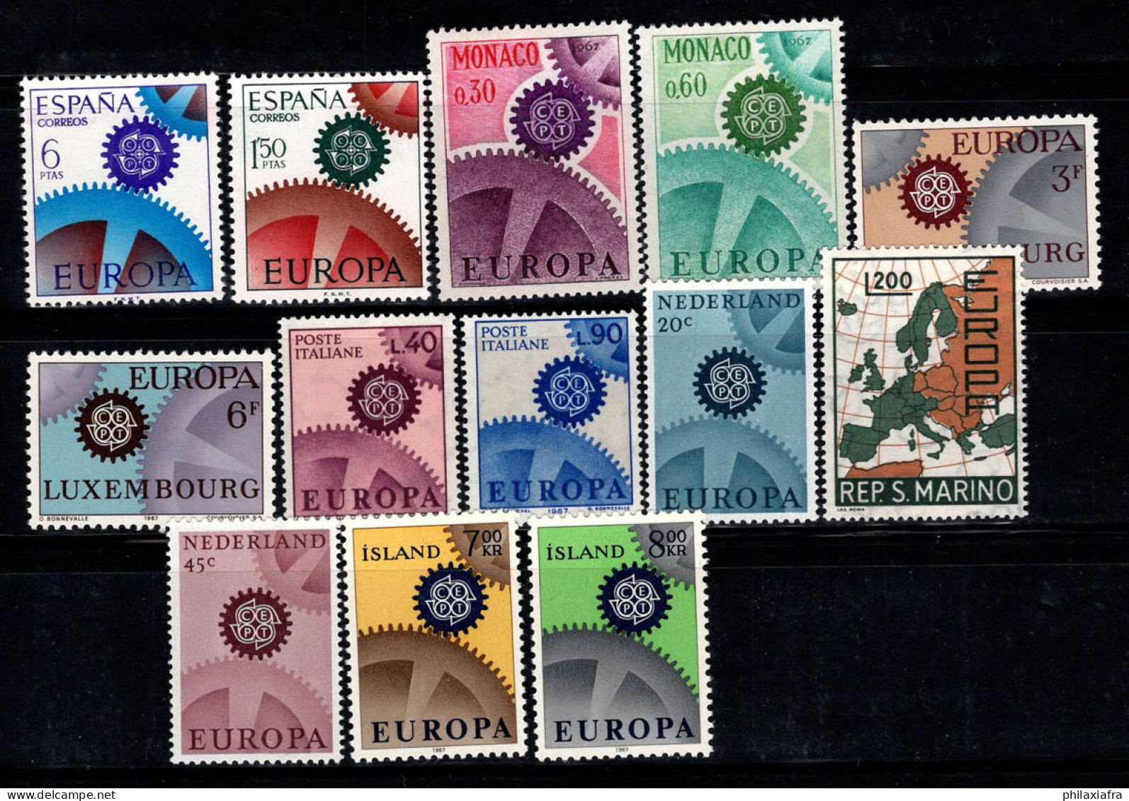 Europe CEPT 1967 Neuf ** 100% Islande, Saint-Marin, Luxembourg - 1967