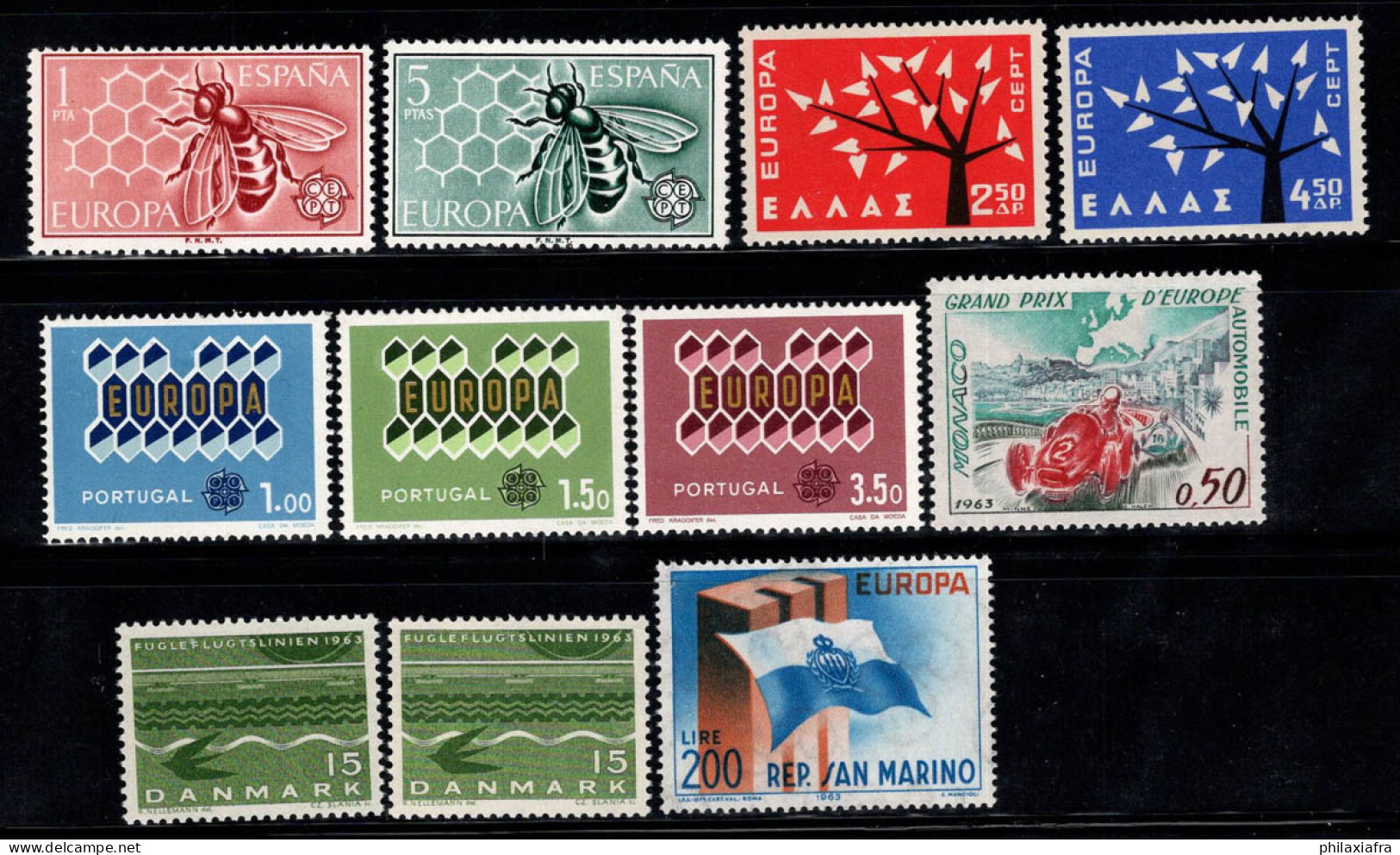 Europe CEPT 1962 Neuf ** 100% Portugal, Espagne, Saint-Marin - 1962