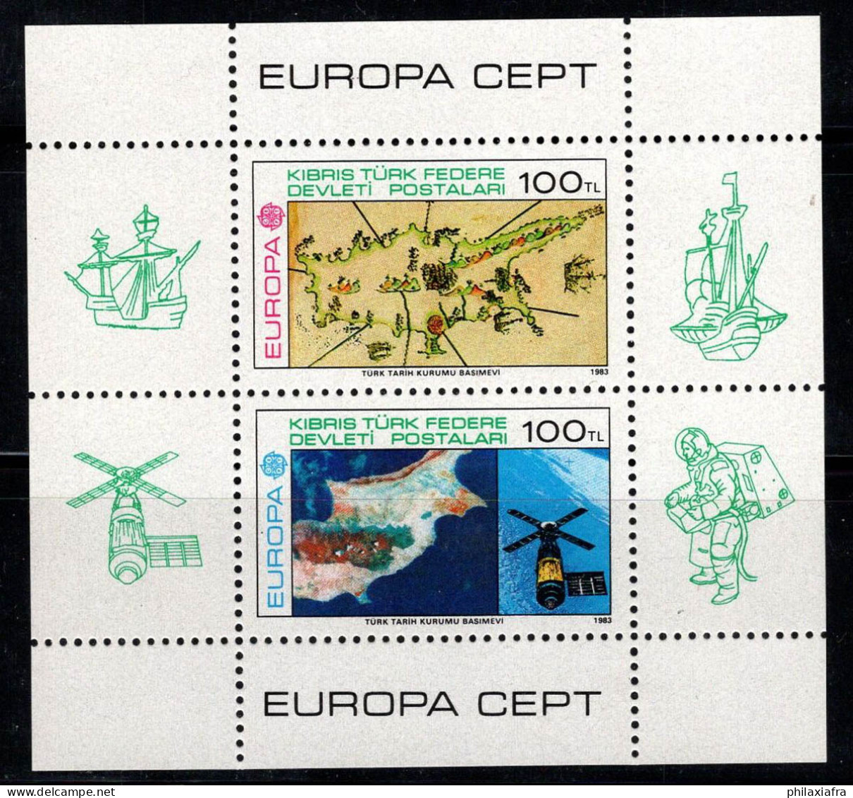 Chypre Turque 1983 Mi. 83-84 Bloc Feuillet 100% Europe CEPT - Brieven En Documenten