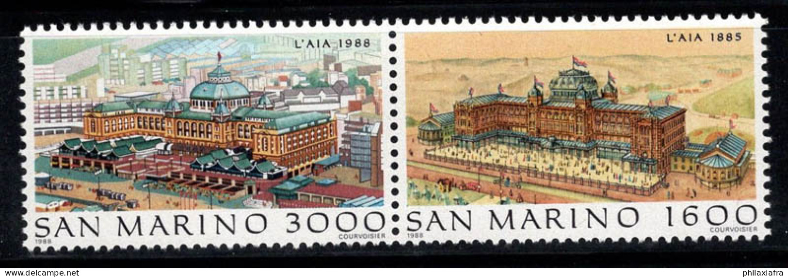 Saint-Marin 1983 Sass. 1243-1244 Neuf ** 100% Ville, Places - Neufs