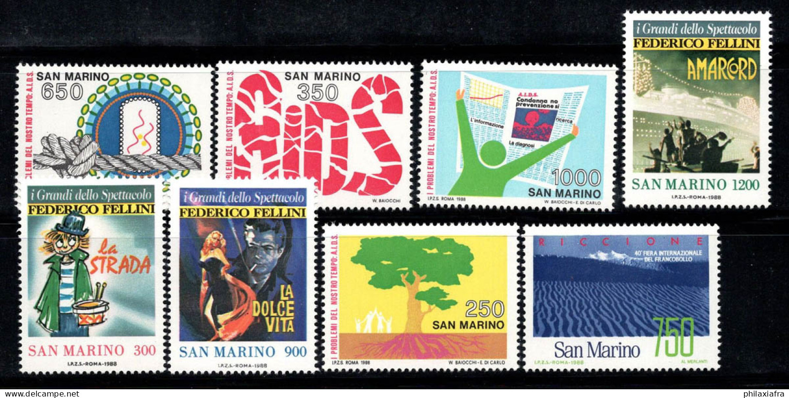 Saint-Marin 1983 Sass. 1232-5, 1239-41 Neuf ** 100% Emblème, Postes - Nuovi