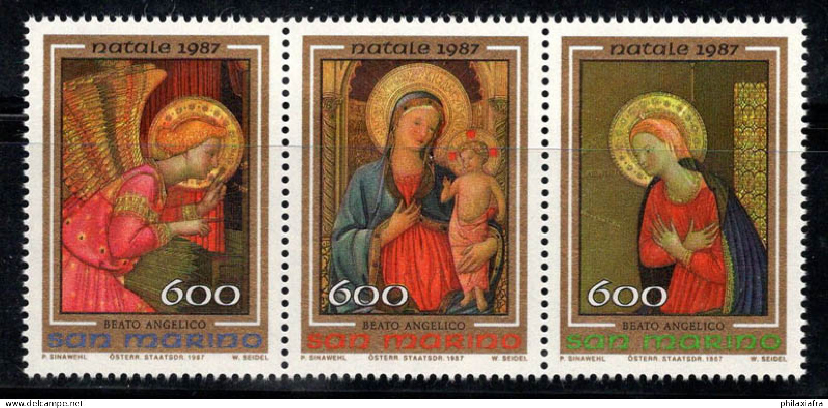 Saint-Marin 1987 Sass. 1218-1220 Neuf ** 100% Religion - Unused Stamps