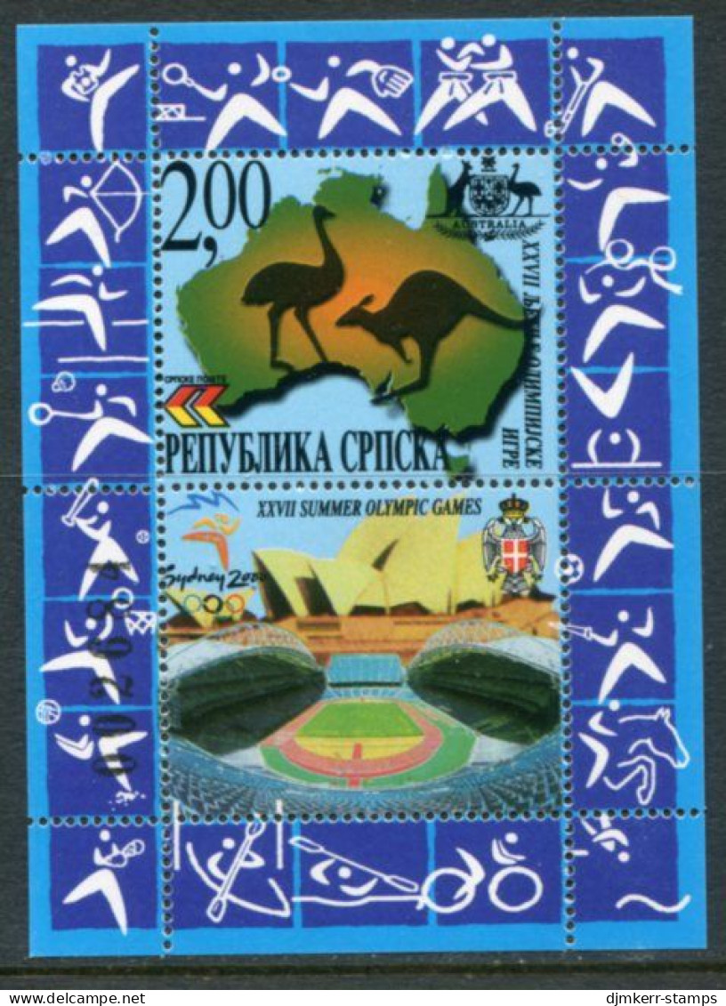 BOSNIAN SERB REPUBLIC 2000 Olympic Games Block MNH / **.  Michel Block 3 - Bosnia Erzegovina