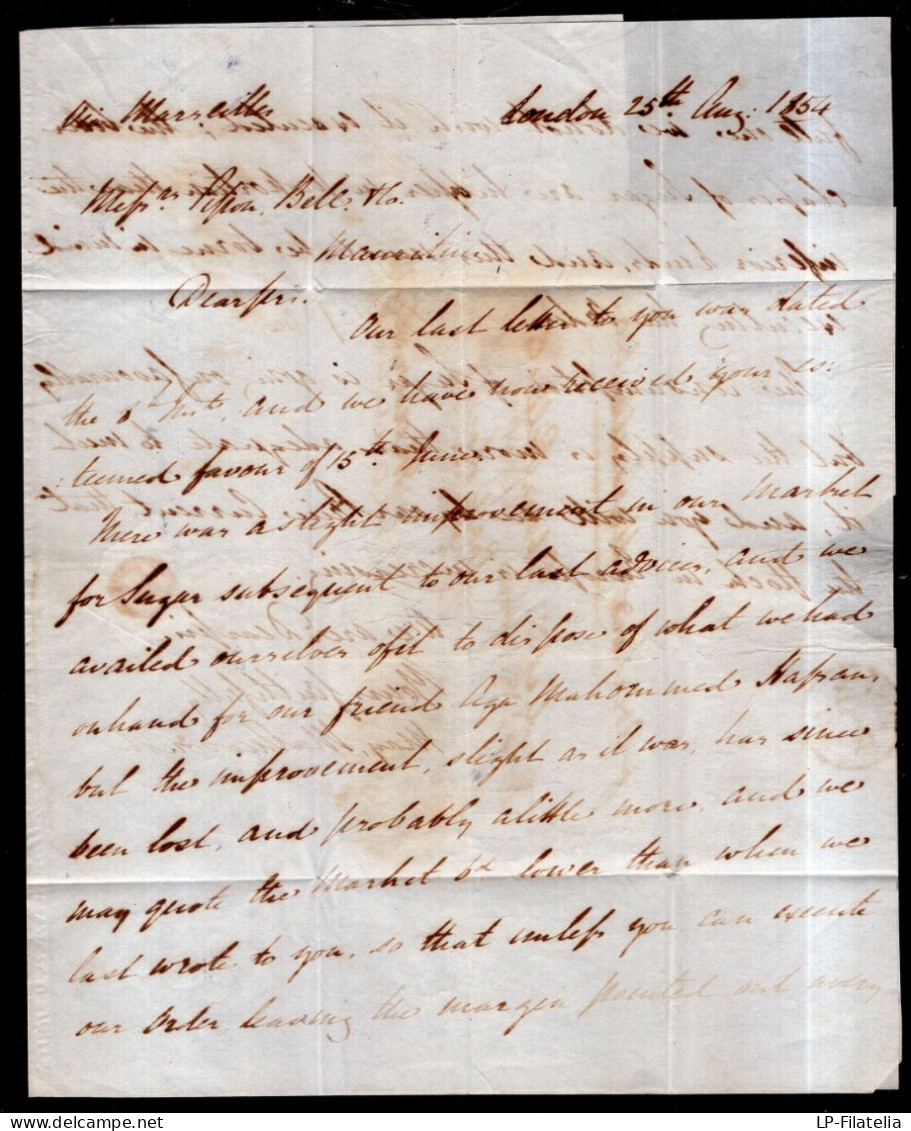 Great Britain - 1854 - Letter To Mauritius - Brieven En Documenten
