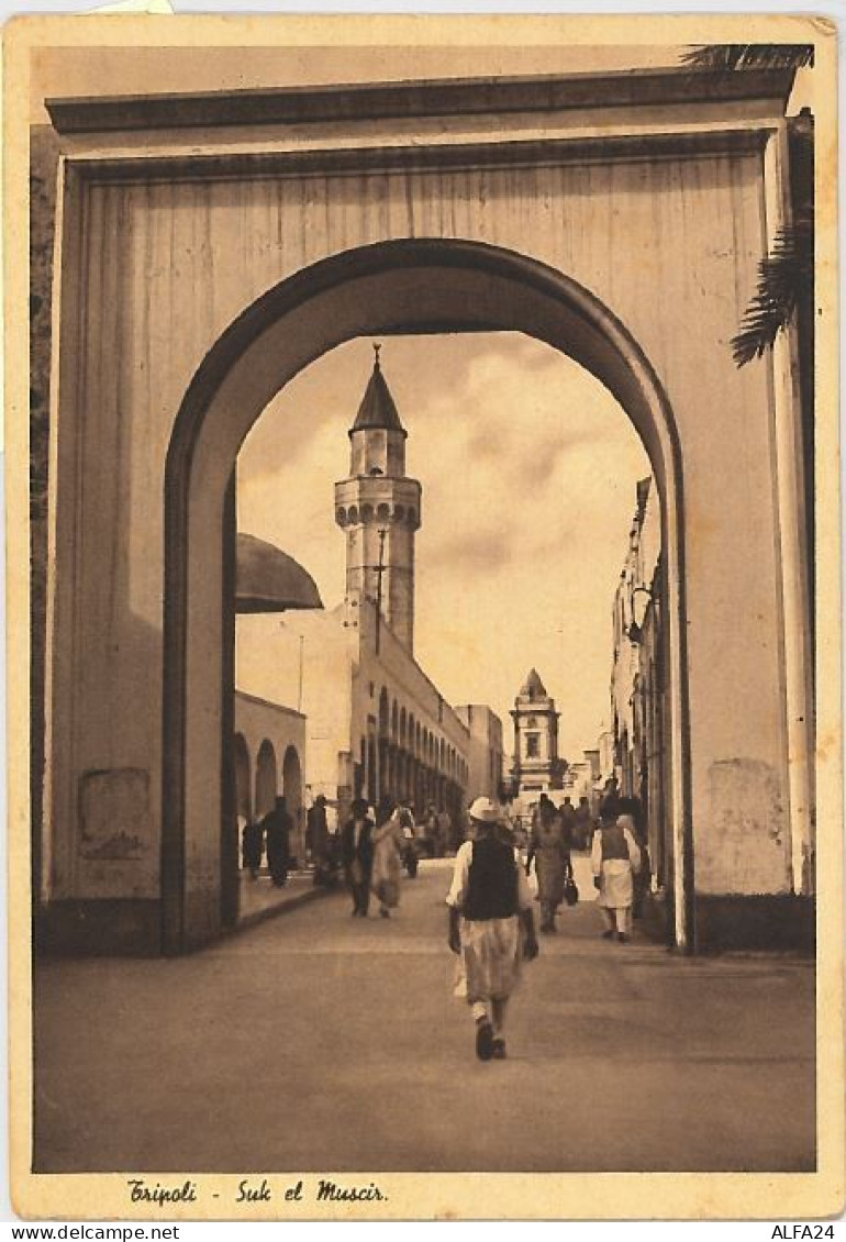 CARTOLINA VIAGGIATA 1941 DA TRIPOLI LIBIA - LA CATTEDRALE (SX179 - Libye