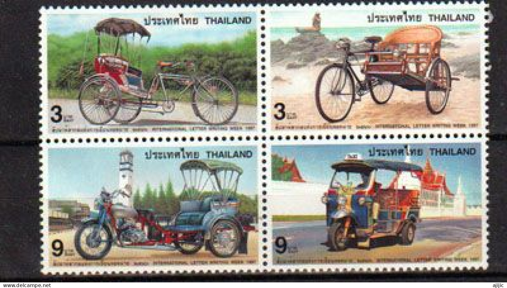 THAILANDE. Les Cyclo-Pousse Thaîlandais. Bloc De 4 Neufs ** - Wielrennen