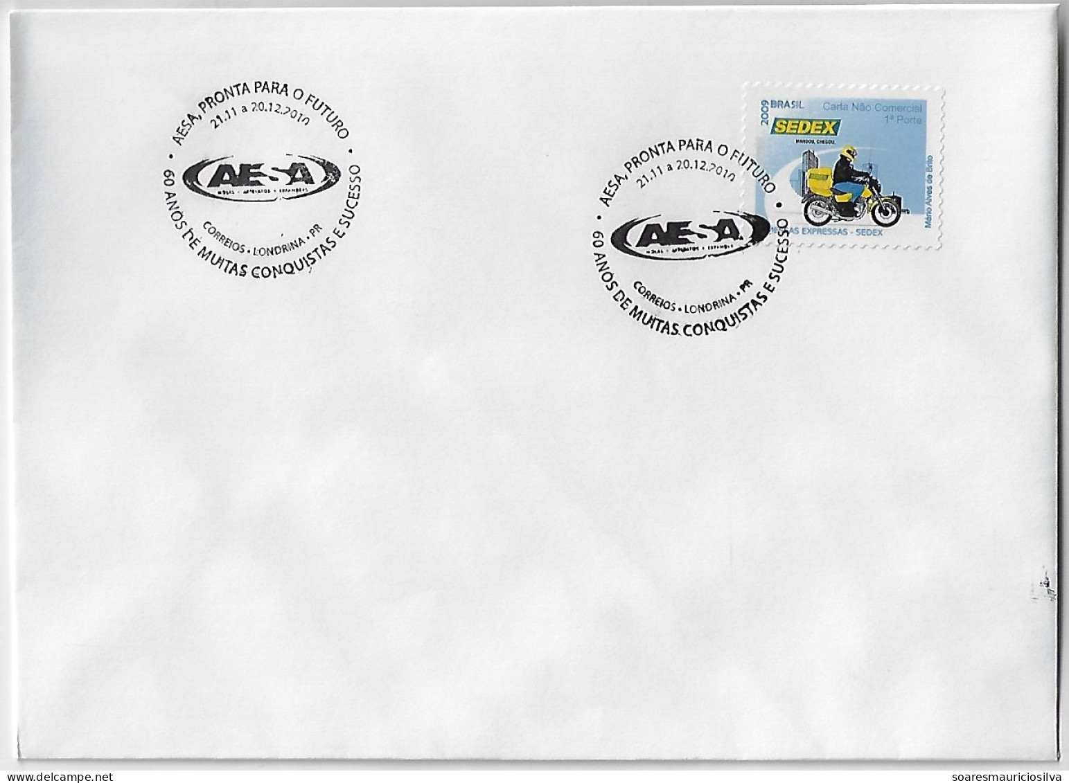 Brazil 2010 Cover Commemorative Cancel 60 Years Of AESA Truck Spring Artifact Expander From Londrina - Lettres & Documents