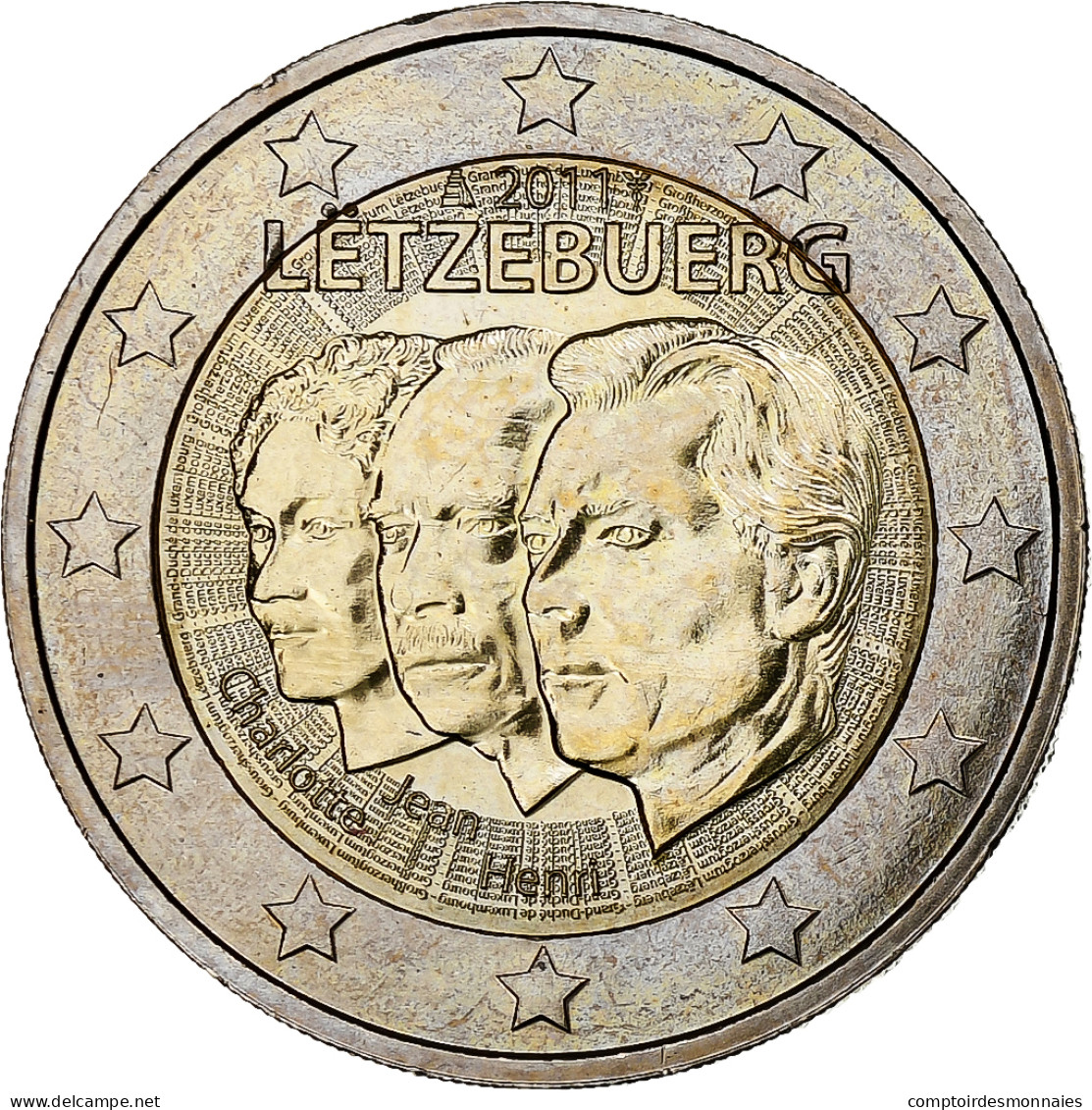 Luxembourg, 2 Euro, Jean Lieutenant Representant, 2011, SUP+, Bimétallique - Lussemburgo
