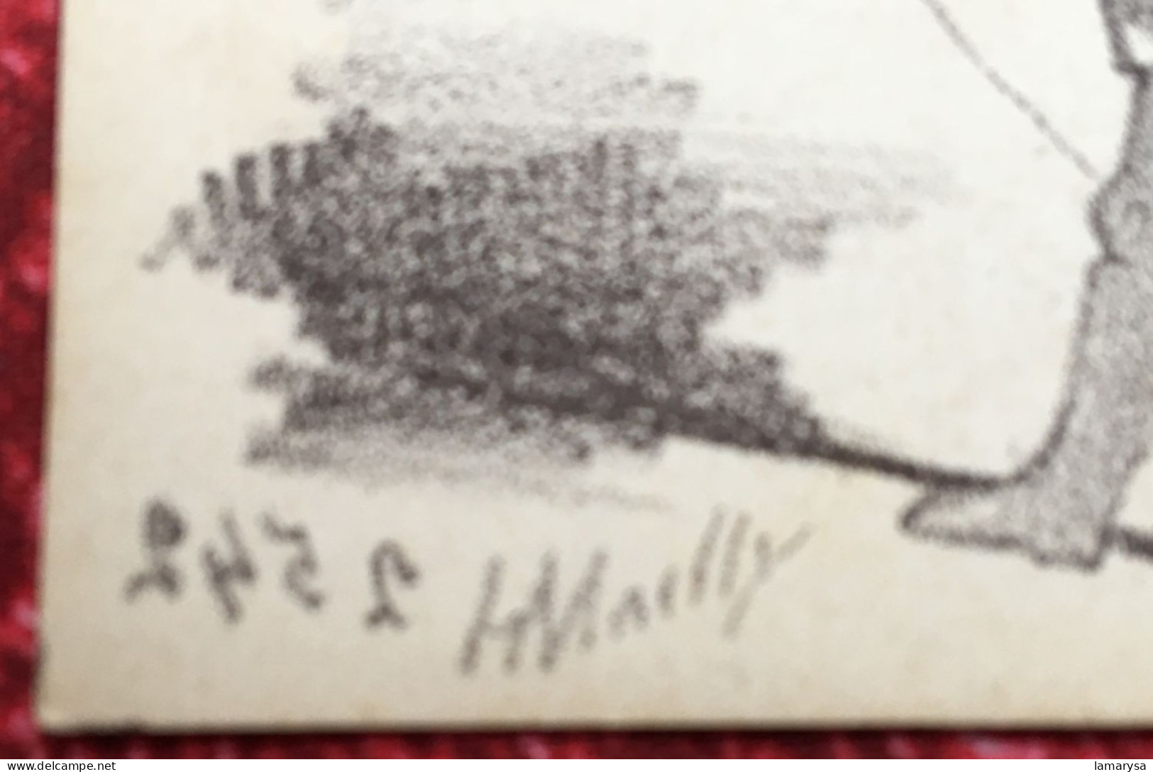 Dessin Au Fusain-Caricature Personnage à Identifier?signé Hippolyte Mailly-dessins D'art-Estampe-gravure-reproduction - Dessins