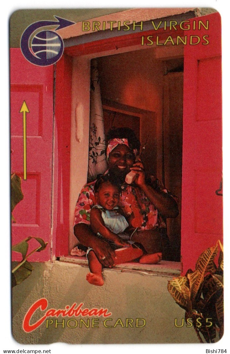 British Virgin Islands - Woman On Phone With Child - 7CBVA - Maagdeneilanden