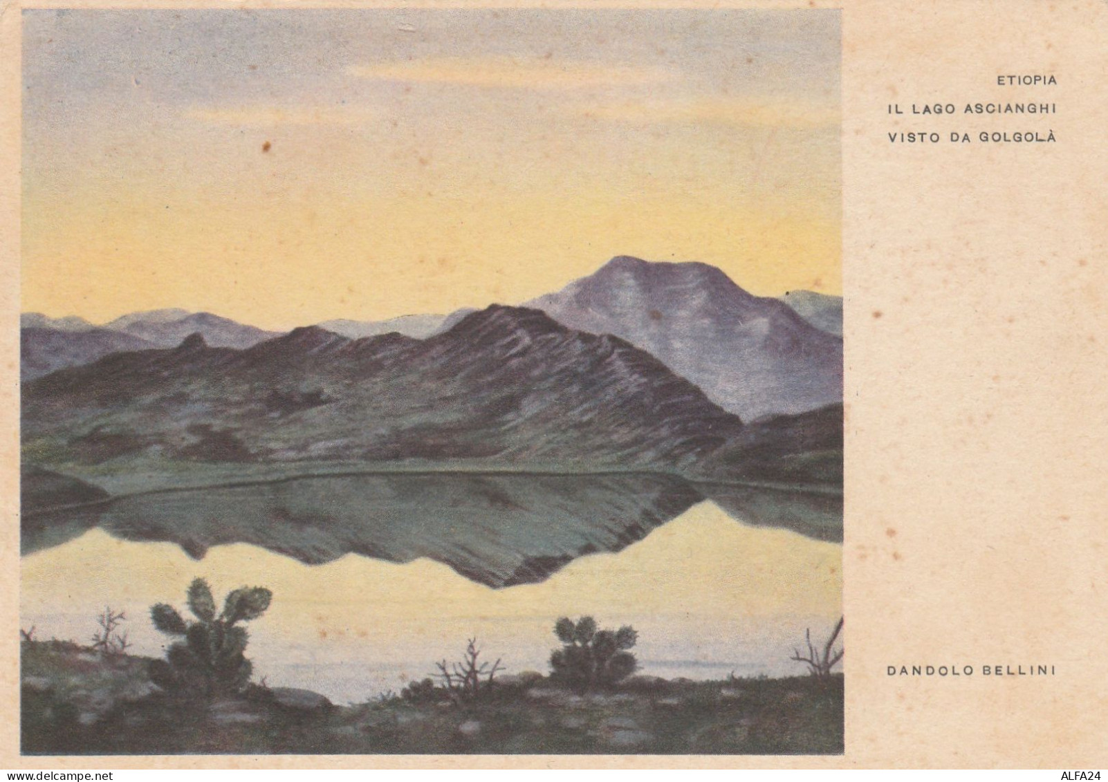 CARTOLINA NON VIAGGIATA COLONIE ITALIANE ETIOPIA IL LAGO ASCIANGHI-ANNI 30 (TX277 - Ethiopie